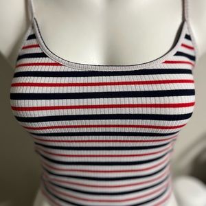 Liz & Sara beautiful tank top, red/white/blue
